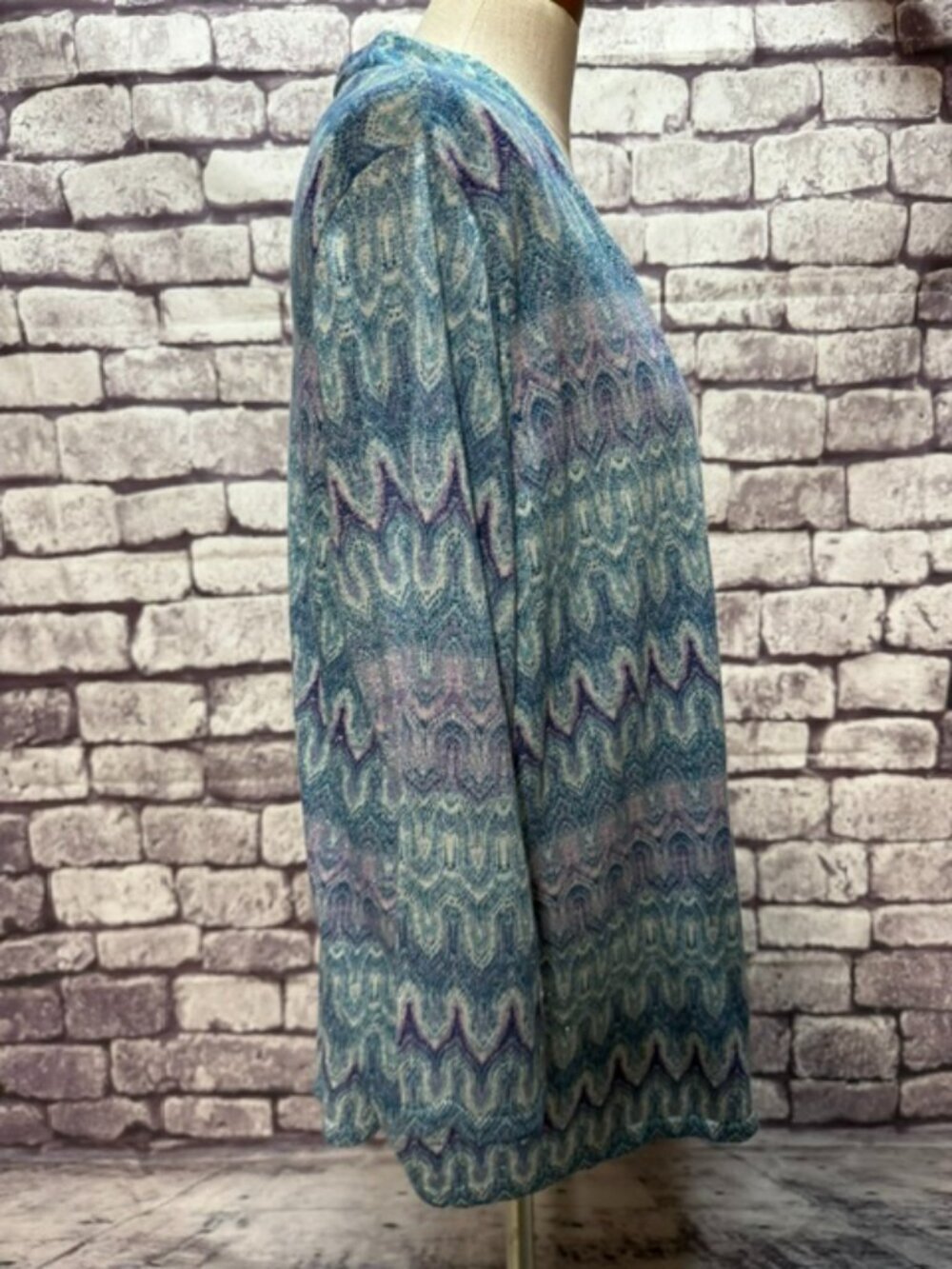 Chico's Purple & Blue No Close Cardigan Sweater Size XL - Picture 7 of 9